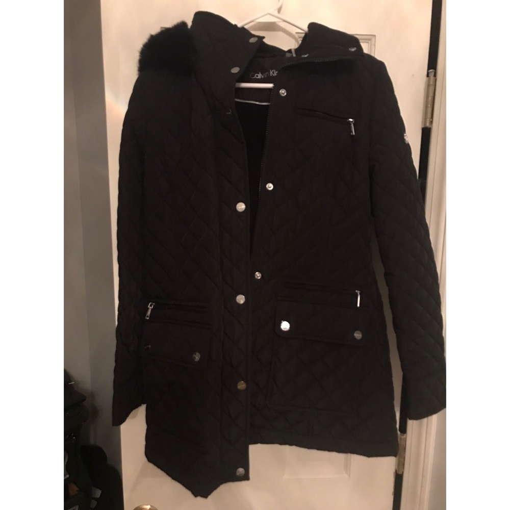Size small Calvin Klein Black Winter Coat